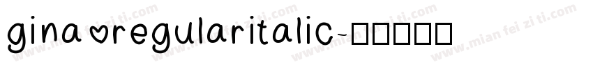 gina regularitalic字体转换